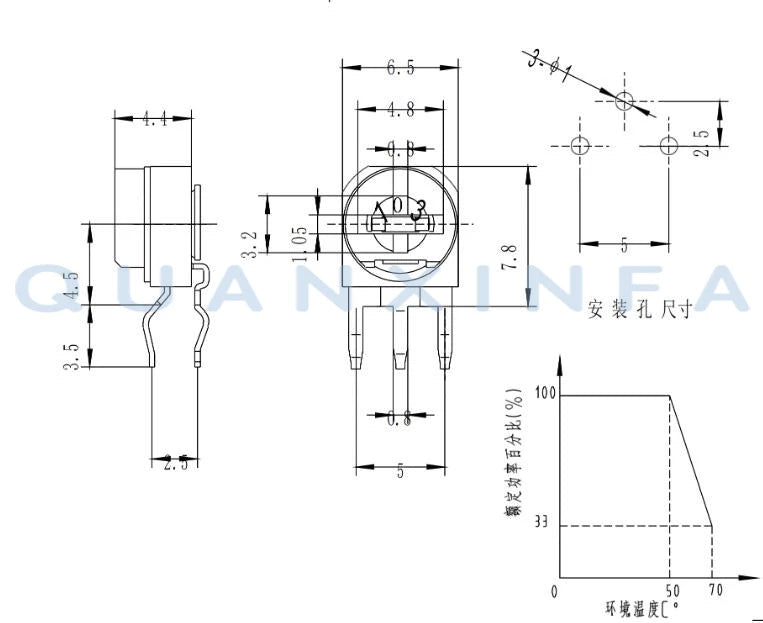 10PCS RM063 RM-063 100 200 500 1K 2K 5K 10K 20K 50K 100K 200K 500K 1m Ohm Trimpot Trimmer Potentiometer Variable Resistor