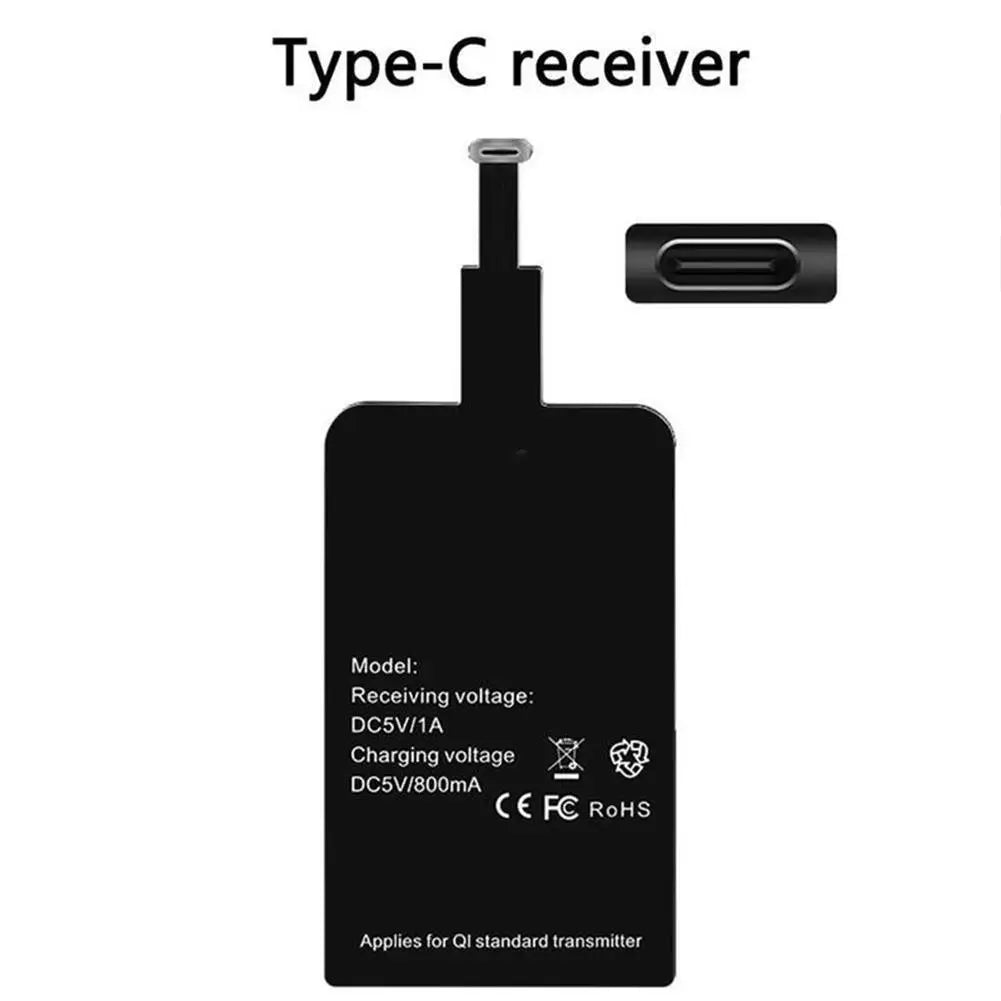 Wireless Charging Receiver for Android  and Type C Fast Wireless Charger Adapter