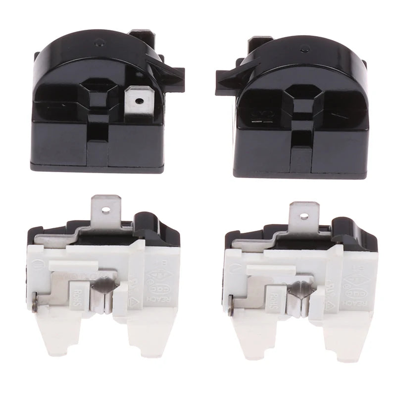 *Refrigerator Compressor PTC Start Relay Refrigerator Starter Overload Protector 1/2 Pin 15 Ohm 1/6H Replacement Protector