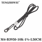 NTC Temperature Sensor Temperature Measurement Thermistor 10K B3950 1% M3M4M5M6M8M10 Inverter Fan Wire Ear Fixed Probe