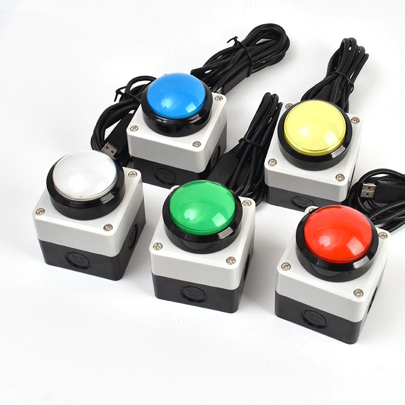 62mm USB Custom Button Remote Control Buzzer Switch Lottery Computer Mouse Shortcut Keyboard