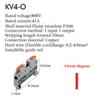Wire Connectors Rail Type Electrical Quick Terminal Block Direct Insertion Instead Of UK ST PT Docking For Parallel Connection