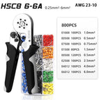 Crimping Pliers Tubular Terminal Hand Tools HSC8 6 - 4A 0.25 - 10mm2 6 - 6A 0.25 - 6mm2 Electrical Mini Wire Ferrule Clamp Kit