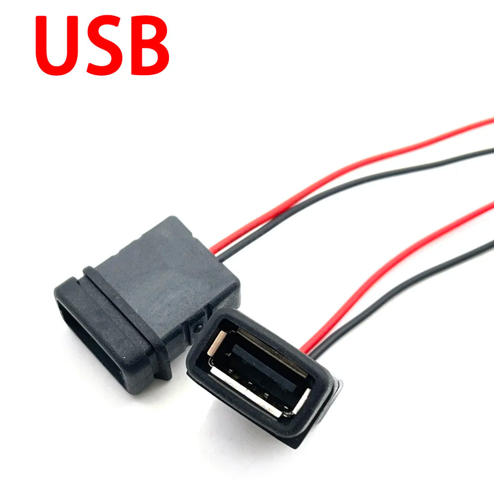 USB Connector Type-C Waterproof with PH 2.0 2Pin 4Pin 6Pin Locking Plate Female Waterproof High Current Fast Charging Jack Port