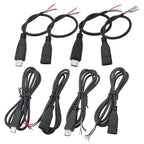 1/3Pcs 0.3M 1M 2M USB Type C Male Female Power Supply Cable Charge Connector Welding 2Pin 4Pin Wire Extension Adapter DIY Repair