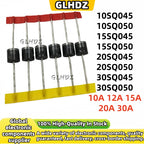 10Pcs 10SQ045 10SQ050 15SQ045 15SQ050 20SQ045 20SQ050 30SQ045 30SQ050 10A12A15A20A30A Schottky Diode Rectifiers for Solar Energy