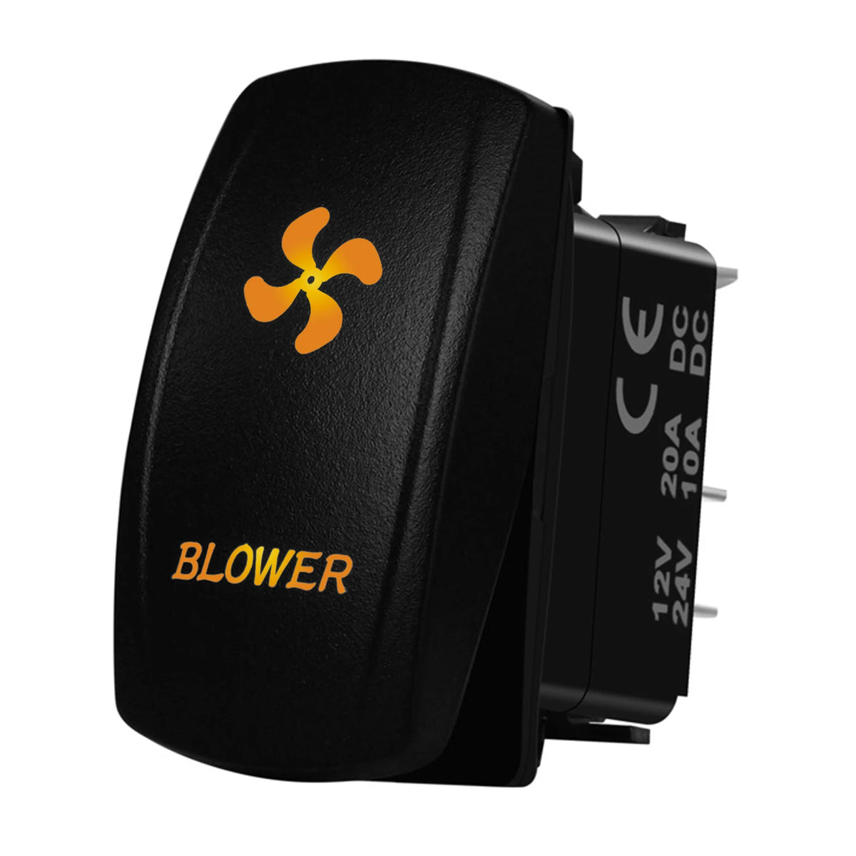 Marine Boat Rocker Switch 12/24V Orange Backlit Anchor Beacon Up Down Button ON OFF/ON OFF ON Momentary Toggle Switch Waterproof