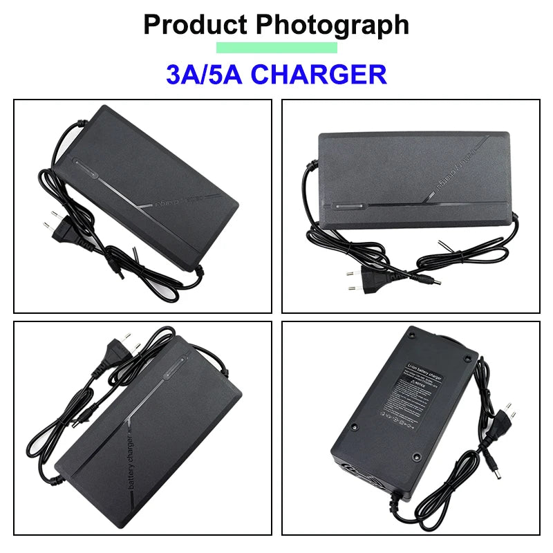 36V 48V 2A 3A 5A Lithium-Ion Charger 10S 13S 42V 54.6V 18650 Battery Charging 5A Fast Intelligent Charger