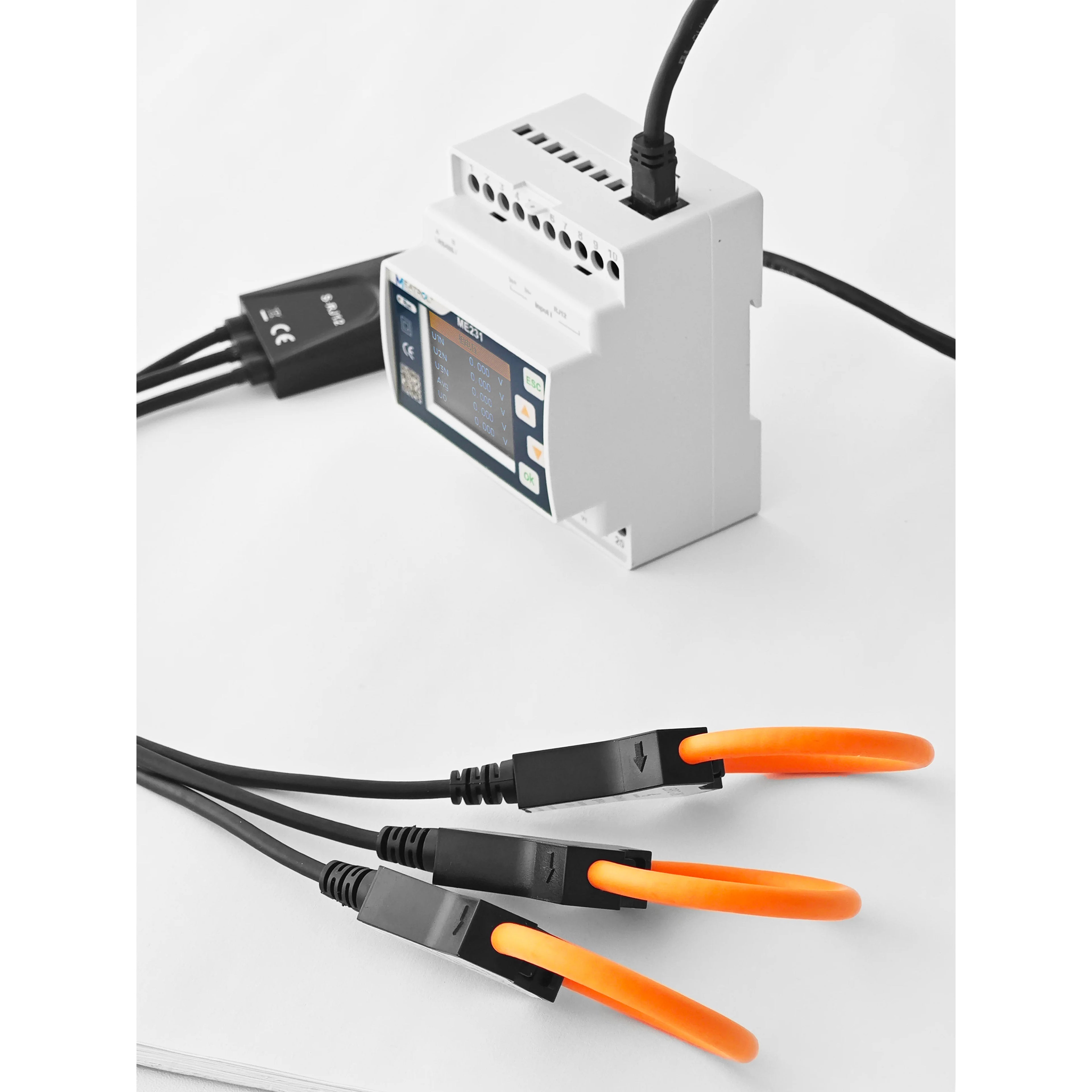Promotion 500A ME231 Energy Analysis Modbus TRU RS485 Din Rail Three Phase Rogowski Coil Energy Power Meter