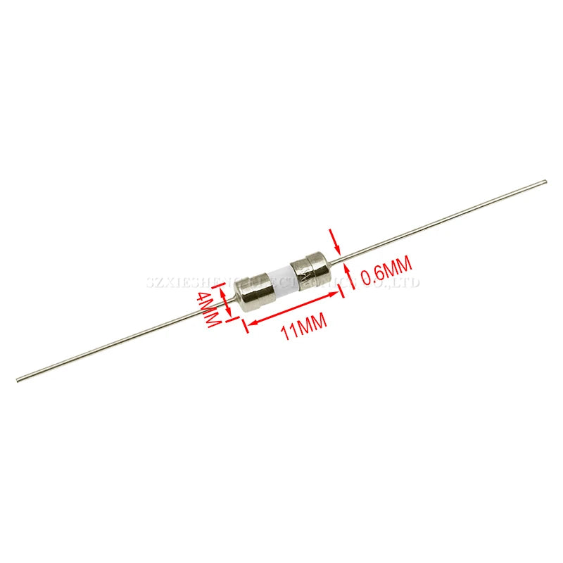 10PCS 3.6*10MM Fast Blow/Slow-Blow Ceramic Tube Fuse with Lead Wires 0.5A 1A 1.5A 2A 2.5A 3A 3.15A 4A 5A 6.3A 8A 10A 15A 20A250V