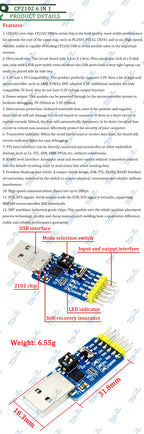 1PCS CP2102 USB to UART TTL RS232 USB TTL to RS485 Mutual Convert 6 in 1 Convert Module Serial Adapter for Arduino