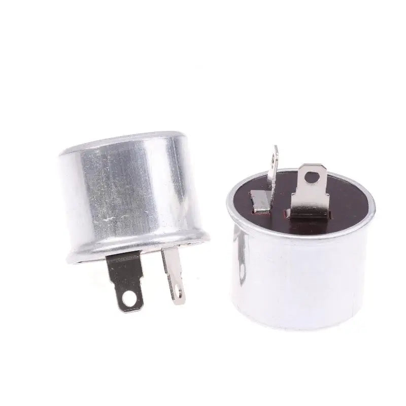 2-Pin 12V 40A Flasher Relay Universal Electronic Blinker for Cars Motorcycles Vans - Fixes Fast/No Flash Issues (2/5Pcs)