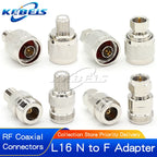 1PCS L16 N To F TV Male Female Straight Connector Adapter L16 N Male Female To F TV Male Female Imperial Coax Converter