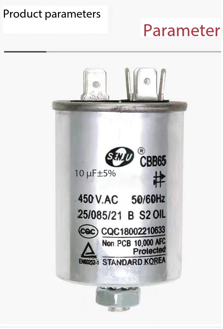 1PCS CBB65 AIR CONDITIONER STARTING CAPACITOR 450V 4UF/6.5/17/25/55UF 4+2 INSERT With screws at the bottom