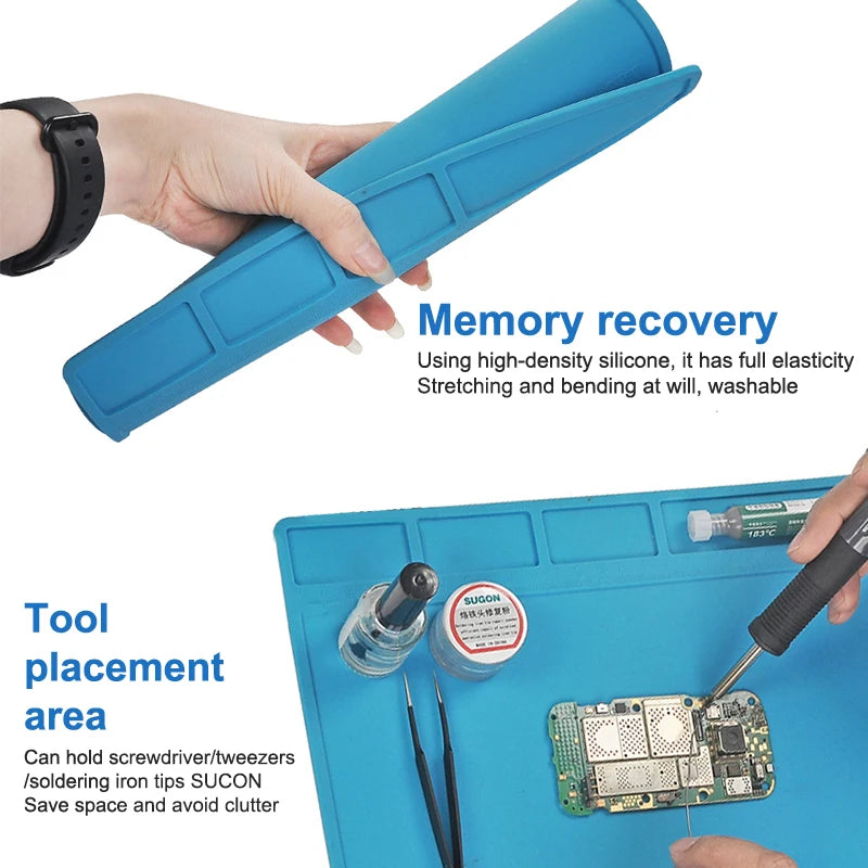 1PC Silicone ESD Heat Insulation Soldering Mat High Temp Resistant Computer Phone Repair Pad for Electronic Repair