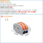 Compact Quick Plug-in Terminal for Cable Connectors, 30/50/100 Piece Terminal Orange Home Wiring Module Paralleling Device