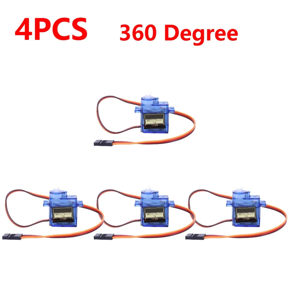 1-5pcs SG90 9G Micro Digital Servo Motor 180/360Degree Fixed-Wing Micro Gear Servo Motor for Rc Helicopter Toy Airplane Aircraft