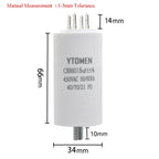 CBB60 Capacitor 4 Pin AC 450V Dual Insert Motor Run Capacitors 4UF-60UF with Screws for Washing Machine Air Compressor 12uf 16uf