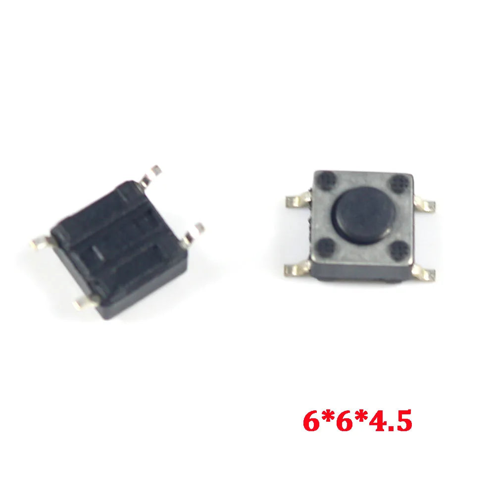 20/50/100pcs Push Button Switch 6*6*4.5/6*6*6.5 Tact Switch Tactile 6x6x4.5/6x6x6.5 SMD SMT Height Is 4.5mm 6.5mm