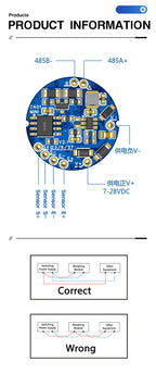 High-Accuracy RS485 Load Cell Signal Amplifier PCB Support Wheatstone Sensor 1280Hz Sampling Modbus RTU Sensor Signal Converter