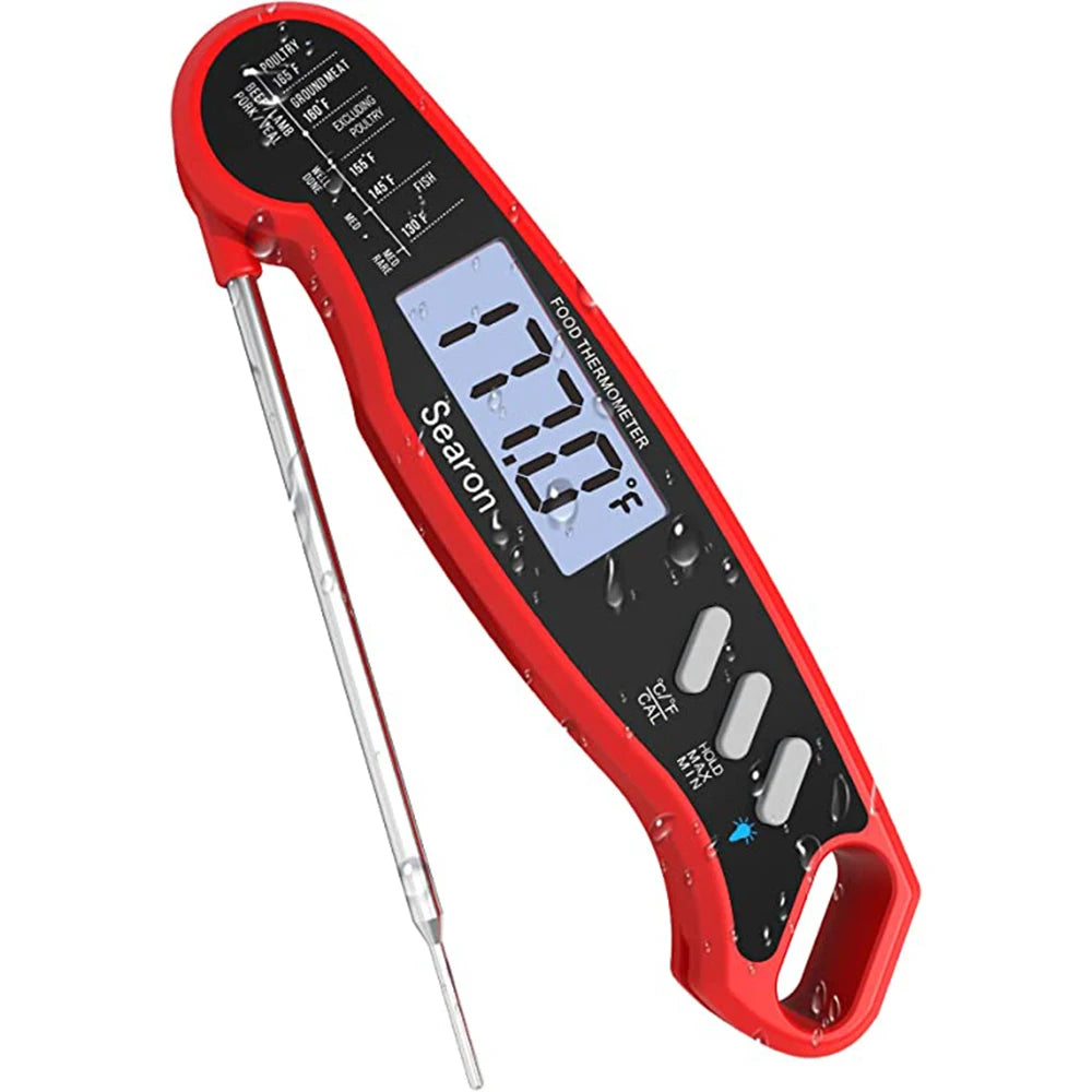 Meat Thermometer Digital – Instant Read Food Thermometer for Grilling, BBQ, Air Fryer, Smoker, Kitchen Gadgets, BBQ Essentials
