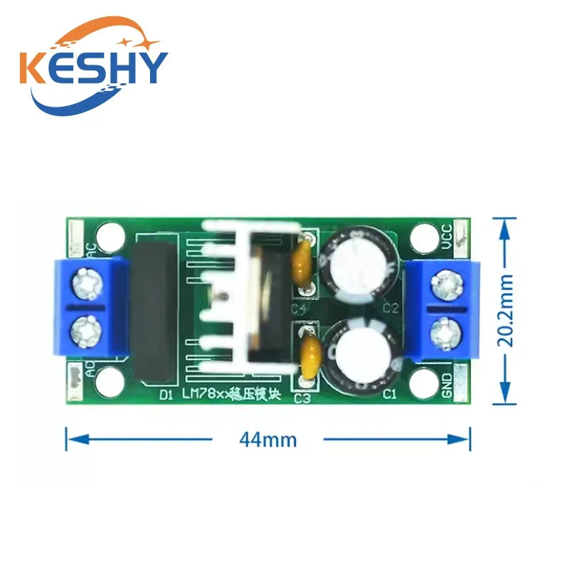L7805 L7812 LM7805 LM7812 DC/AC Three Terminal Voltage Regulator Power Supply Module 5V 9V 12V Output Max 1.2A