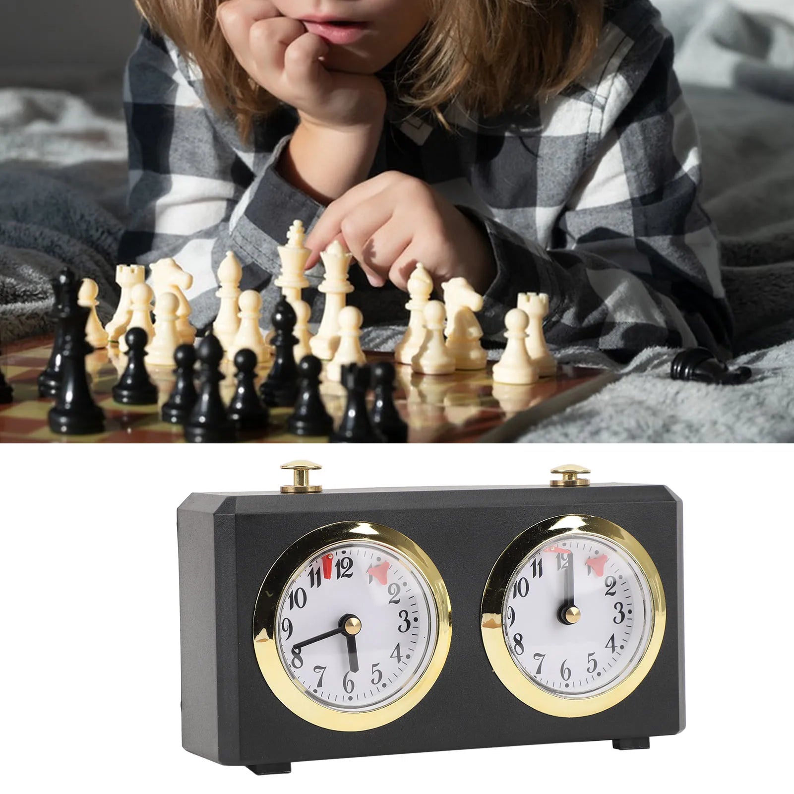 Chess Clock Professional Wind Up Multi Functional Mechanism Portable Large Easy To Read Dials Chinese Chess Mechanical Timer