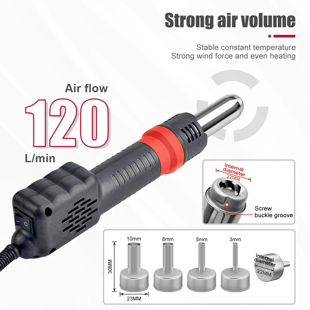 JCD 8208 Heat Gun Micro Soldering Station 750W Soldering Hot Air Gun LCD Digital Hair Dryer For BGA IC Welding Repair Tools