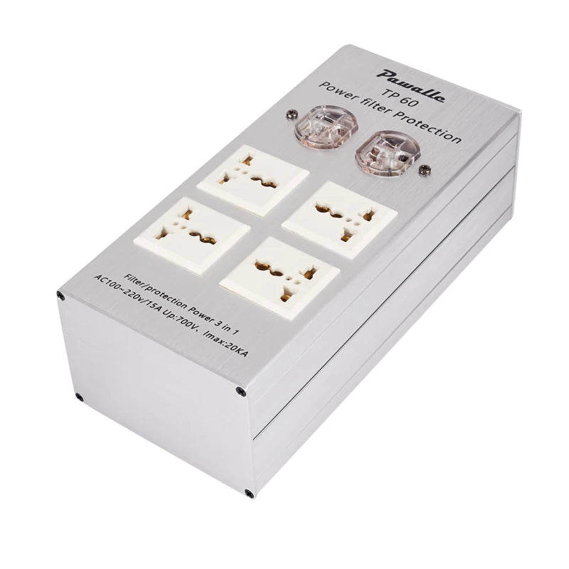 New Power Filter Lightning Protection Socket Anti-jamming Purifier 80V-240V General 3000W 15A 2 Level Surge Protection