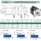 BLDC Motor 65W 69W 130W 188W DC24V AC220V Brushless Motor Hall Sensor Motor Nema23 57mm 3000RPM 0.6Nm 3PH 8mm Shaft