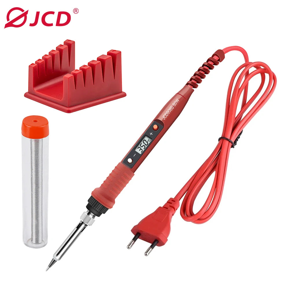 JCD 908S Electric Soldering Iron Kit Set 220V 110V 80W LCD Display Adjustable Temperature Home Handmade DIY Welding Repair Tools