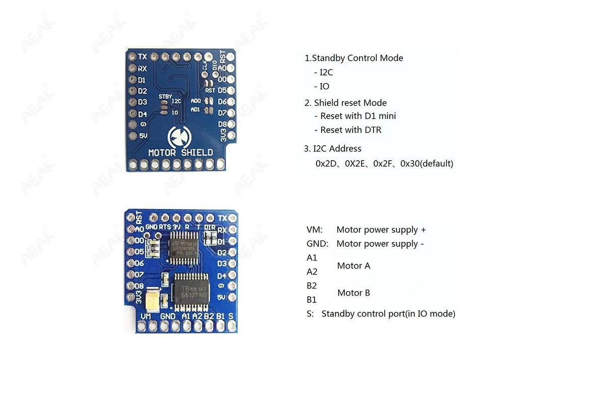 IIC I2C TB6612 Mosfet Stepper Motor PCA9685 PWM Servo Driver Shield V2 For Arduino Robot PWM Uno Mega R3 Replace L293D