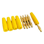 5PCS 4mm Plugs Gold Plated Musical Speaker Cable Wire Pin Banana Plug Connectors Red Black Blue Green Yellow