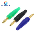 5PCS New 4mm Plugs pure copper Gold Plated Musical Speaker Cable Wire Pin Banana Plug Connectors