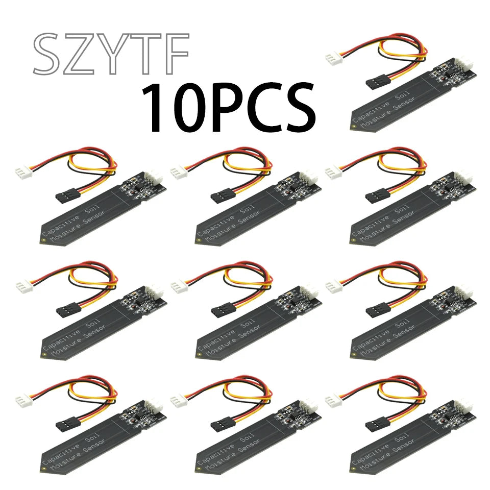 1-100PCS Capacitive Soil Moisture Sensor Not Easy To Corrode Wide Voltage Wire For Arduino
