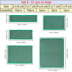 Universal PCB Circuit Protoboard Double Sided Breadboard 2x8 3x7 4x6 5x7 7x9CM Stripboard Prototyping Board DIY Electronic Kit
