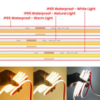 Dimmable COB LED Neon Light Strip Remote Power Kit Wifi Bluetooth Wall Touch 220V 23key Controller 288LEDs/m IP65 Flexible Lamp