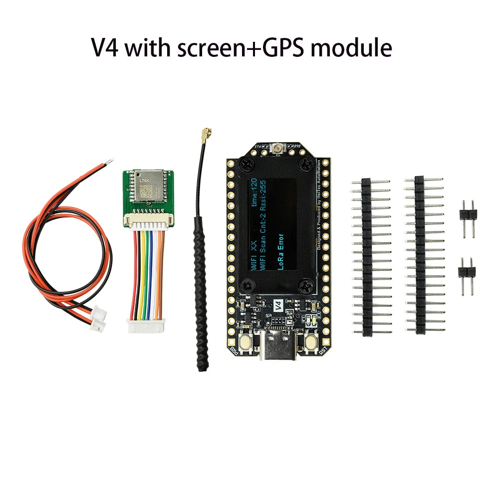 Heltec V4 ESP32 Development Board Upgraded ESP32-S3 SX1262 LoRa Module WiFi Bluetooth 2MB with 915MHz Antenna for Meshtastic