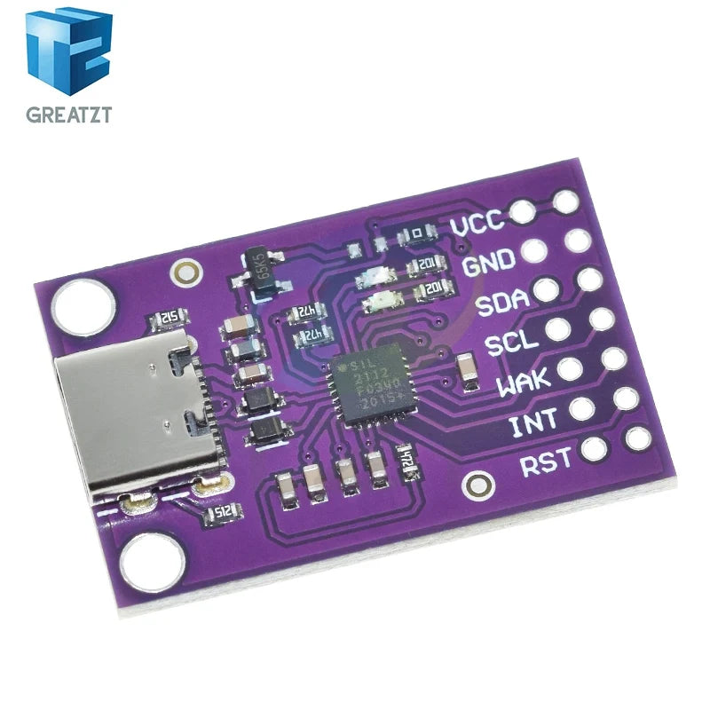 GREATZT 1/3PCS CP2112 Micro/Type-c Debug Board USB To I2C Module For Arduino