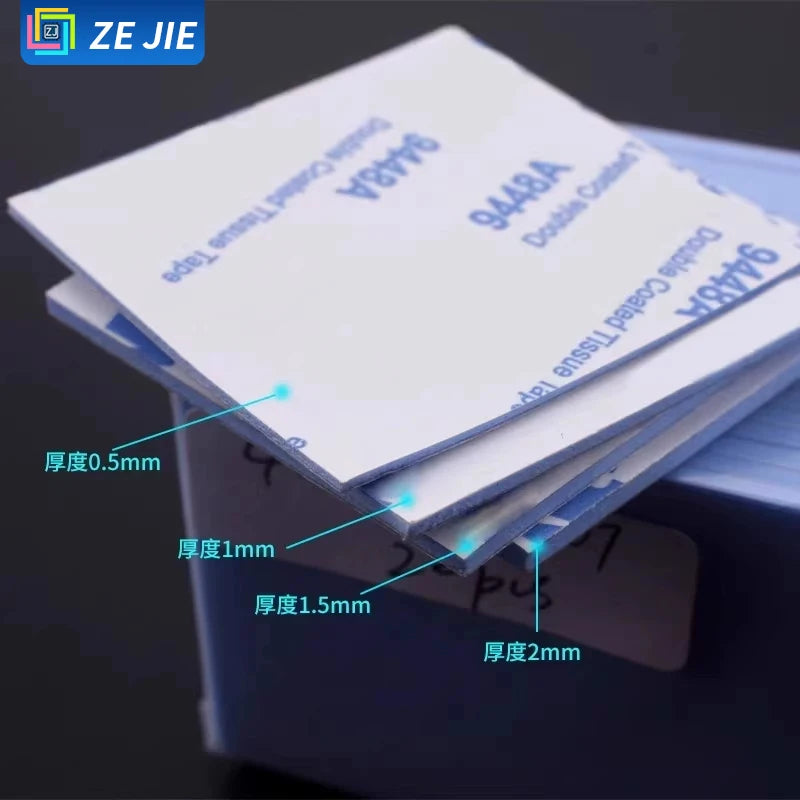 Thermal Pad Silicone Sheet with Adhesive Backing, Silicone Grease, CPU GPU Memory Cooling, Laptop GPU North‑South Bridge Heat Di