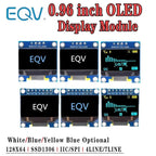 0.96 inch OLED IIC Serial White Display Module 128X64 I2C SSD1306 12864 LCD Screen Board GND VCC SCL SDA 0.96" for Arduino Black