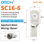 OMCH 5/10/20PCS SC Type Terminals Wire Welding Cable Connector Suit 1.5-50mm2 Cable Crimp Wire Connectors