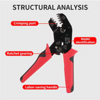 SN-58B Ratchet Crimping Tool, Dupont JST MOLEX TE Open Barrel Terminal Crimper for EPC PCIE SATA Pins 23-16AWG