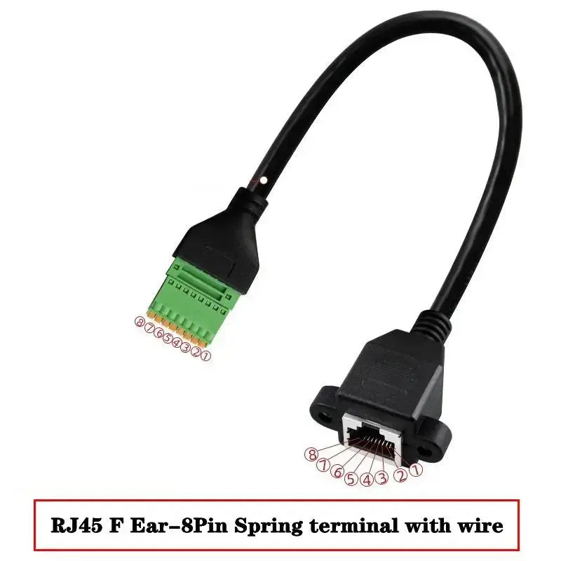 Rj45 to Screw Terminal Block 8P Connector Ethernet Rj45 Male Female to 8 Pin Screw Terminal Network Adapter Cable For CCTV DVR