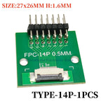 1PCS FFC/FPC Conversion Board 0.5mm Pitch Connector 2.54MM Double Row Bending Pins 4/10/12/14/15/16/18/22/24/26/30/34/40/50/60P