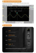 OWON ADS800A Portable Digital Oscilloscope 100MHz Bandwidth 1GSa/s 7" TFT-LCD Storage Multimeter Auto Measure USB/PC Connect
