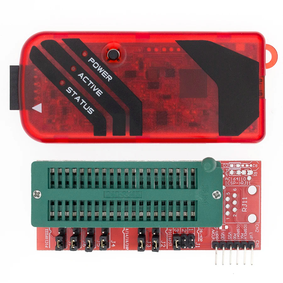 TSTARDEV PICKIT3 PIC KIT3 PICKIT 3 Programmer Offline Programming PIC Microcontroller Chip Monopoly+PIC Programmer Adapter Seat