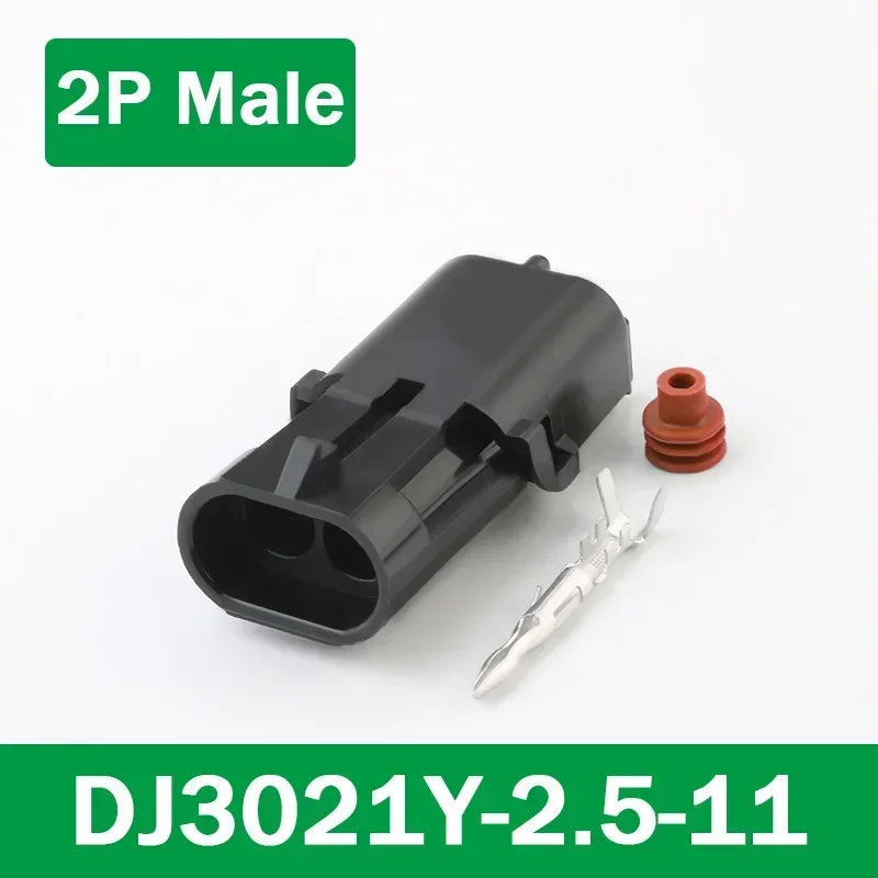 5/20Sets 2.5mm 1/2/3/4/6Pin Waterproof Electrical Connector Male Female Plug Delphi Injector Socket 12010975 For GM Motorcycle