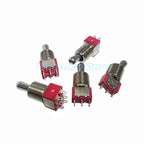 1pc SH T8013-Z1 12mm ON-OFF-ON SPDT DPDT 3/6Pin 2/3Position Maintained Toggle Switch Large Long Handle 3A 250VAC/5A 125VAC