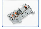 100Pcs PT2.5-TWIN Push-In Twin 3-Conductor Feed-Through Strip Wire Electrical Connector Din Rail Terminal Block PT 2.5 TW